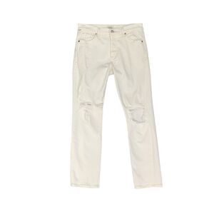 Citizens Of Humanity Jeans Women 25 White Emerson SLIM Fit Busted Knee Boyfriend